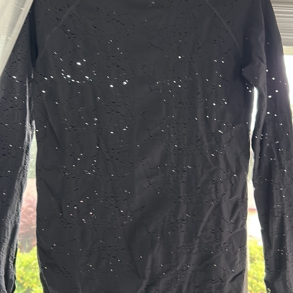 Fabletics jacket dark gray size Medium fitted pea… - image 9